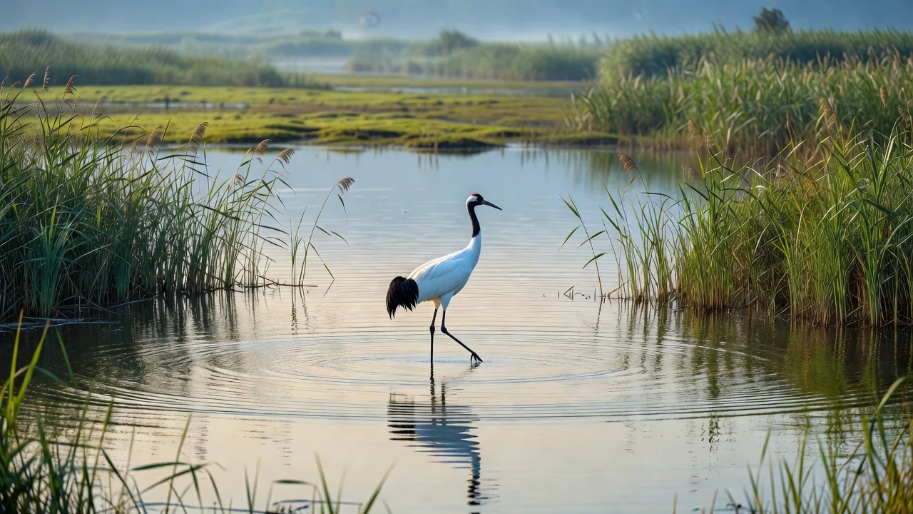 The Crane At Dawn