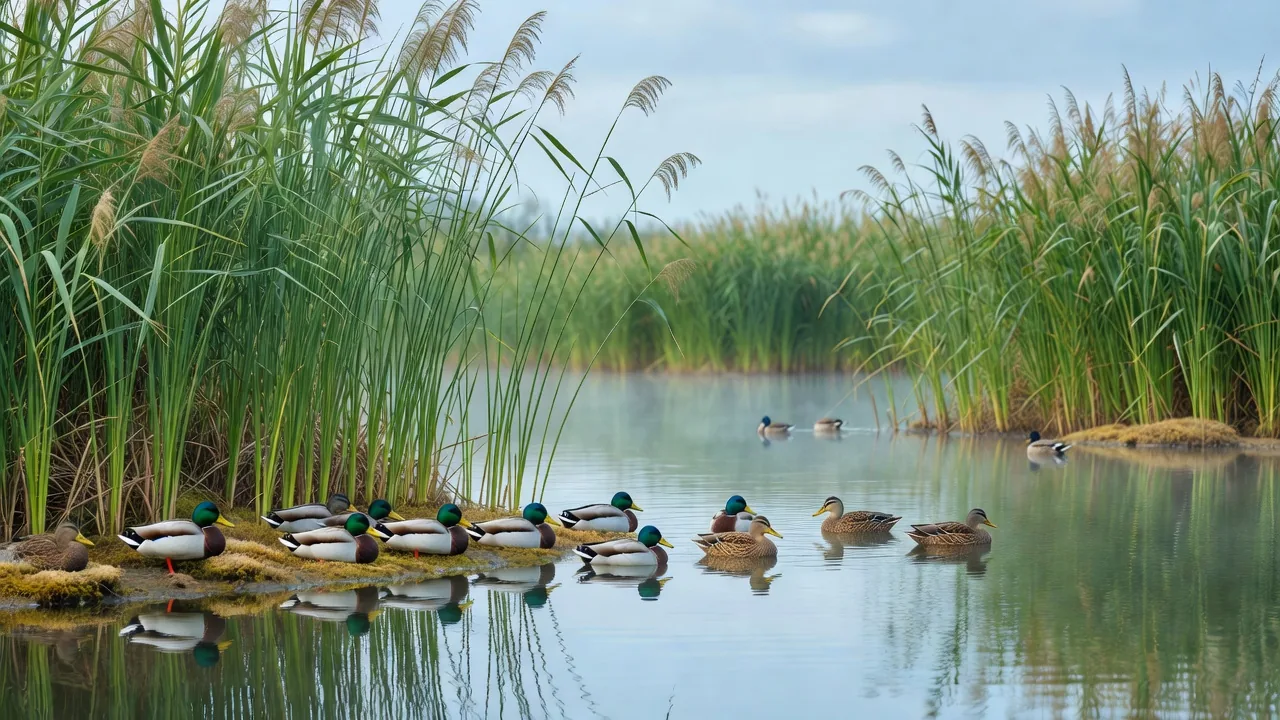 Ducks On The Pond